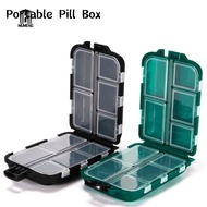 MUMENG 10 Grids Travel Medicine Holder Pill Box Weekly Pill Box 7 Days Foldable Tablet Storage Case Container Dispenser Organizer Tools