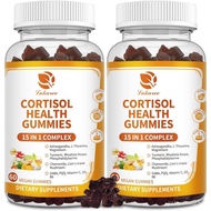 Cortisol Supplements for Women & Men, 15-in-1 Cortisol Gummies with Ashwagandha, Magnesium, L-theani