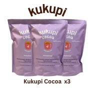 3x Cocoa | Kukupi Cocoa Kurang Gula Rendah Kalori| Minuman Coklat Kurang Manis | Monk Fruit | 45 kca