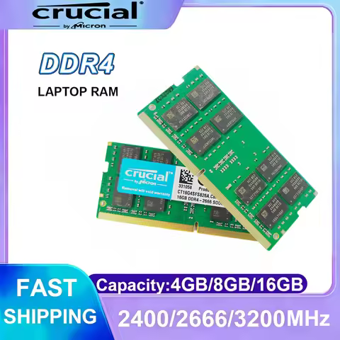 Crucial NEW DDR4 RAM Green 16GB 4GB 8GB 3200MHz 2400MHz 2666MHz Laptop Memory SODIMM PC4-25600 21300