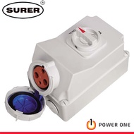 Surer 2992 Industrial Interlock Switch Socket 2P+E, 63A 240V, IP67 (2990 Series)