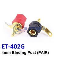 1 Pair 4mm Banana Socket Red Black Connector Amplifier Terminal Binding Post - ET-402G