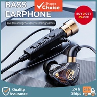 SPRISE KT Wired Earbuds Diamond With Mic Deep Bass Earphone Dynamic Karaoke Stereo In-Ear Headset 3.