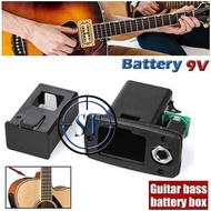 Holder Box Battery 9v Pickup Guitar Bass Acoustic 9 Volt Battery Box Case Cover 4 Pins+Akai 6.5mm Ou