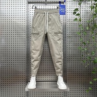 Summer New Fashion Trendy Cargo Pants Men's Korean-Style Slim Fit Casual Cropped Pants Internet Celebrity All-Matching Harem Ankle Tight Pants