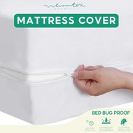 Zipper Mattress Protector Waterproof Bedbug Proof Mattress Cover Queen King Size Cadar Disposable Bed Cover