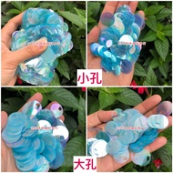 Large Hole Iridescent Pink Blue Beads 2cm