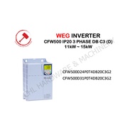 WEG Inverter / IP20 3 PHASE / (D) DB C3 380V-480V / PN: 11kW-15kW / CFW500D24P0T4DB20C3G2 - CFW500D3