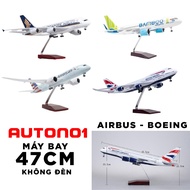 Airplane models of Airbus Boeing A380 A350 A320 B787 B777 B737 models without lights 47cm long MB47