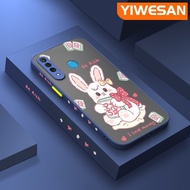 YIWESAN เคสสำหรับ Huawei Nova4 Nova 4E P30 Lite เคสมีน้ำค้างแข็งโปร่งใสบางลายการ์ตูนกระต่ายที่อุดมไป