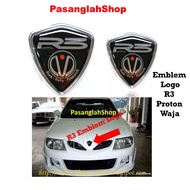 Proton Waja R3 Tiger Black Logo Depan