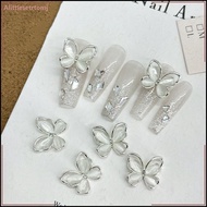 Alittlesetrtomj 5pcs 's Eye Glitter Nail Enhancement Charms Butterflies Assortment Resin 3d Nail Art