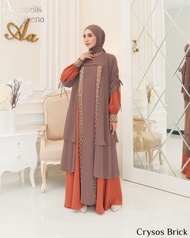 Dress set Outer Gamis Mom Sarimbit Aden AA