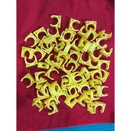 Yellow PVC Pipe Clamp Size 20mm (3/4) BK Brand Made From Hard ABS Plastic Sold In Total Of 67 Pieces