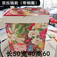 ((Quick Shipping) Household Zipper Storage Box with Steel Ring with Lid Storage Bag Storage Box Mois