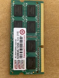 Transcend notebooks 手提電腦 4G ddr3 RAM 記憶體