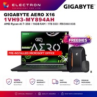GIGABYTE AERO X16 1VH93-MY894AH 16" WUXGA 165Hz Laptop Space Gray ( Al 7 350, 16GB, 1TB SSD, RTX5060