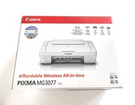 Canon PIXMA MG3077 All-in-One Colour WiFi Printer 佳能 MG3077 噴墨3合1(單面打印,單面掃描,單面影印)