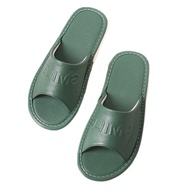 真皮頭層牛皮SMILE防滑室內拖鞋 LS08  26cm  墨綠  1雙