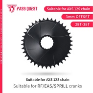 PASS QUEST Chainring RACE FACE (3mm offset ) AXS AERO Round Narrow Wide Chainring 28-38T