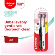 Colgate Cushion Clean Charcoal Super Dense Fluffy Thin Toothbrush Valuepack 2s (Soft)