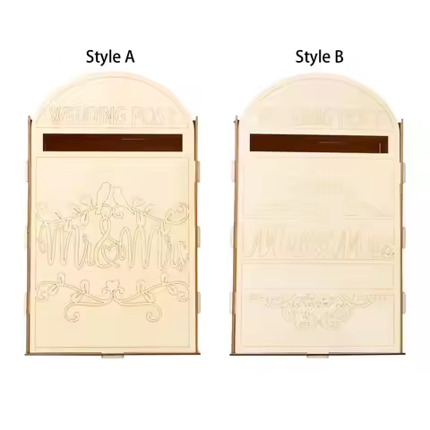 Wedding Card Box Wedding Decorations Decorative Wooden Mail Box Wedding Card Holder Letterbox for An