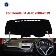For Honda Fit Jazz 2008 2009-2013 GE6 GE7 GE8 GE9  Car Accessories Sun Protection Car dashboard covers mat Anti-Slip Mat Dashboard Cover Pad Sunshade Dashmat Black Leather material