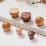 RALPH Solid Wood Handle, Single Hole Wooden Door Pull Handle, Home Raw Wood Color Environmental Protection Round Modern Simple Handle Kitchen Cupboard