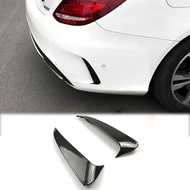 Car Rear Bumper Splitter For Mercedes Benz C-Class W205 C43 C63 Coupe AMG 2015-2018 Carbon Black Air