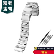 สายนาฬิกาผู้ชายสเตนเลสสตีลสำหรับ Seiko 5 Sport SRPH75K1 SKX781 สายนาฬิกาหนังยางสีแดงพร้อมจี้รูปปมสัต