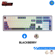 ROYAL KLUDGE RK R108 Blackberry 100% Gasket Wired With Knob Mechanical Keyboard