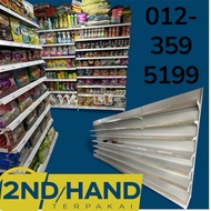 2nd Hand wall Gondola Rack 210cmH 30cm Deep 7 Tier White 3ft/4ft/6ft/8ft/9ft/12ft/16ft Rak tepi Terp