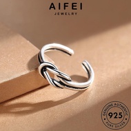 AIFEI JEWELRY Perempuan Bow 純銀戒指 Original Silver 925 Cincin Korean For Retro Women Adjustable Ring Sterling Accessories Perak R251