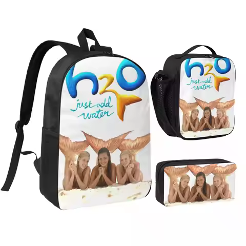 Cartoon Anime H2O Just Add Water Backpack Boys Girls BookBag School Bag Shoulder Bags 3ps Insulated