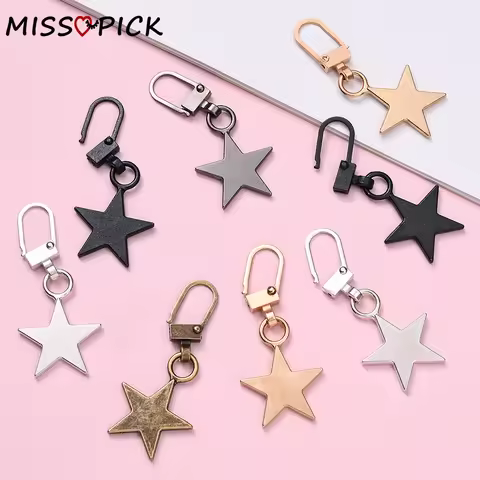 5Pcs 46x20mm Star Removable Zipper Puller Metal Replacement Slider For Coats Shoes Sewing Knitting S