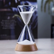 [Toronto2] 15 Minute or 30 Minute Hourglass Sand Timer White Sand Clock with Wooden Base Hour Glass 