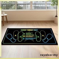 [ReyalxaMY] Rubber Backing Squat Stance Mat Slim-Design Squat Training Mat Printed Markings Fitness 