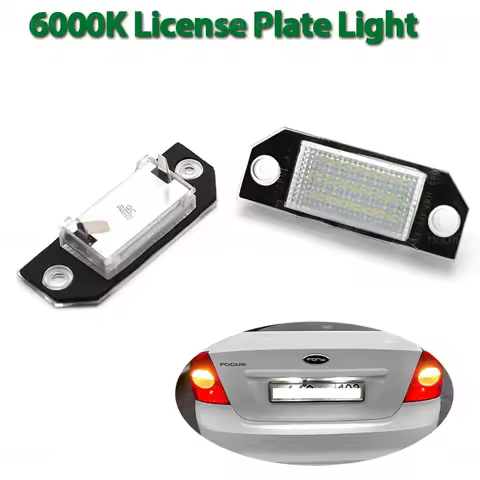 2PCS LED Car License Number Plate Light For Ford Focus 2 MK2 2003-2008 C-MAX Car Rear LED SMD Licens