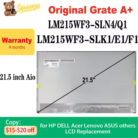 New Original A+ 21.5" LCD Screen LM215WF3 SLN4 SLQ1 SLK1 LM215WF3 SLE1 SLF1 S2D2 (S2)(D2) 1920*1080P