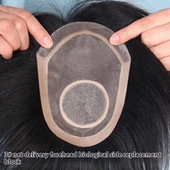 3# Net 100% Human Hair No knots Natural Looking Straight Wig Remy Human Natural Hair Men Toupee Invi