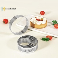 <Hoembellish> 5/6/7/8/9/10 CM Perforated Tart Rings With Hole Stainless Steel Tart Bottom Tower Frui