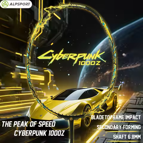 ALP 【Cyberpunk2.0】4U Ultralight Speed Racket Full Carbon Fiber Speed Badminton Racket Max 30lBS Orig