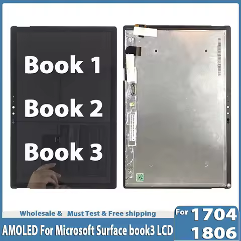 TESTED For Microsoft Surface Book1 Book 1 1703 1704 1705 1706 Book2 1806 1832 Book3 LCD Display Touc