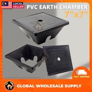 7" x 7 " PVC Earth Chamber With Cover PVC Link PVC Earth Chamber Plastic Grounding Box Electrical Gr