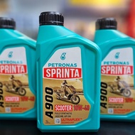 PETRONAS Sprinta 4T Scooter A900 10W-40 Fully Synthetic Engine Oil - Minyak Hitam Skuter Scooter