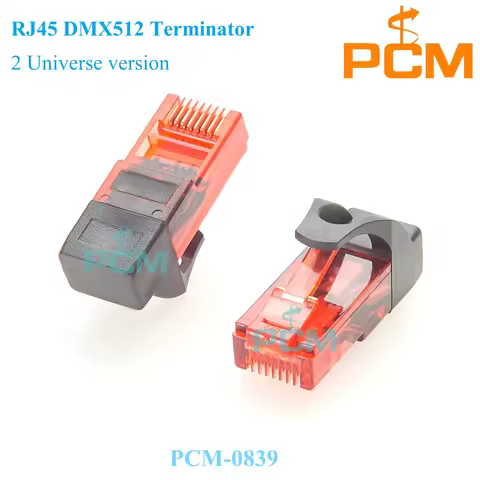 10PCS 2 Universes RJ45 120 Ohm DMX512 Terminator RJ45 8P8C connector DMX terminator resistor DMX512 