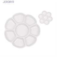 JEROMY5R Ceramic Paint Palette, 6/7/8/9 Grids White Paint Palette Tray, Easy To Clean Portable Reusa