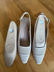 VIVAIA 米色針織高跟鞋 39碼