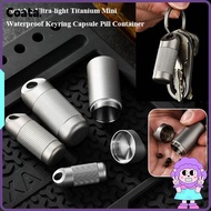 Sealed Capsule, Mini Waterproof Titanium Alloy Storage Box, Ultra-light Portable Camping Bottle Outd