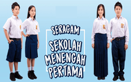 Rok Rempel Panjang SMP SMA SMK Seragam Sekolah / Rok Formal / Rok Sekolah Warna Biru Abu-abu Hitam P